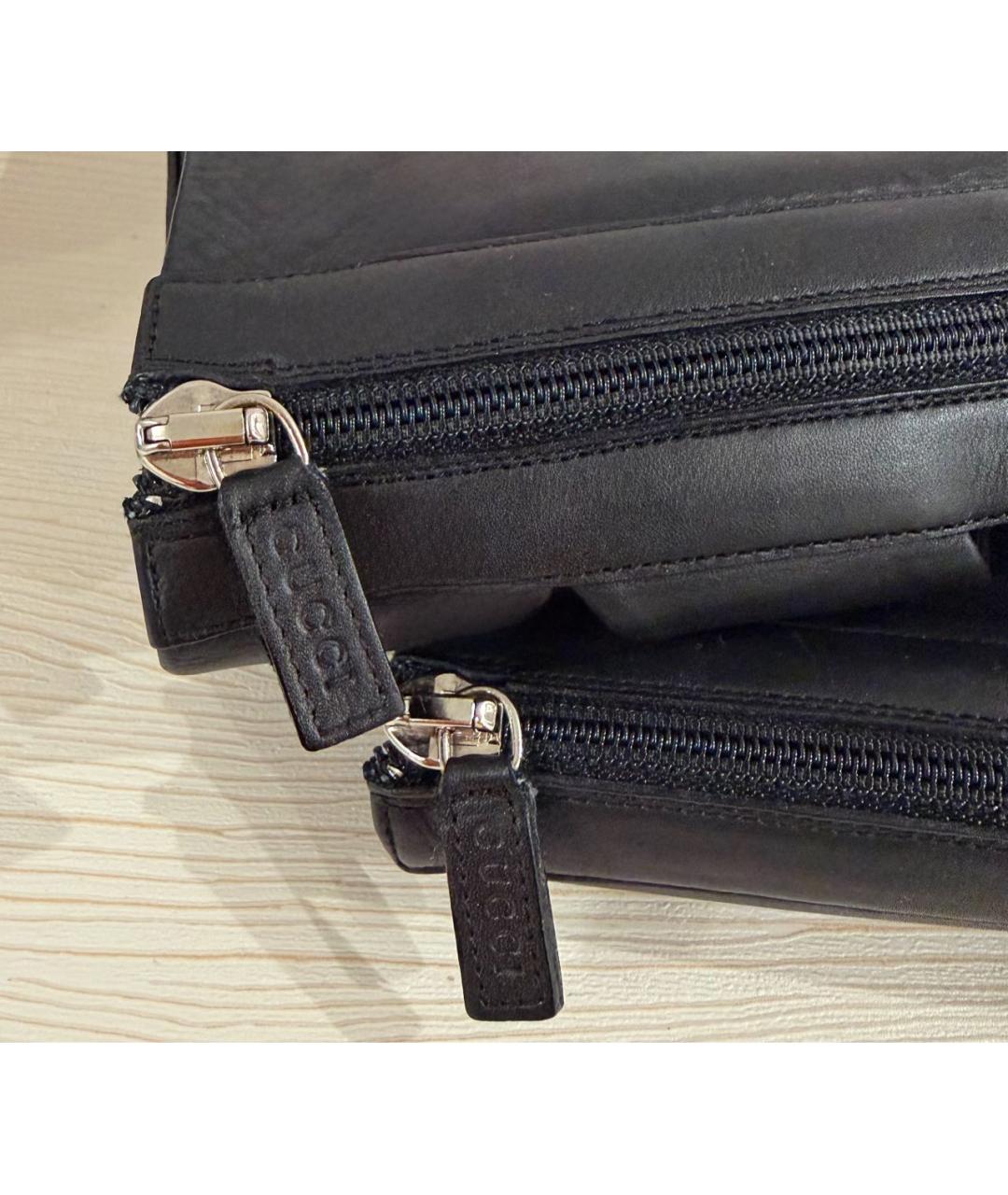 GUCCI Черные кожаные сапоги, фото 4