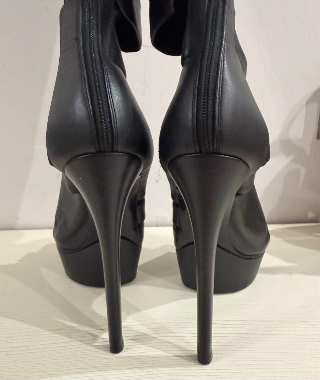 GUCCI Черные кожаные сапоги, фото 7