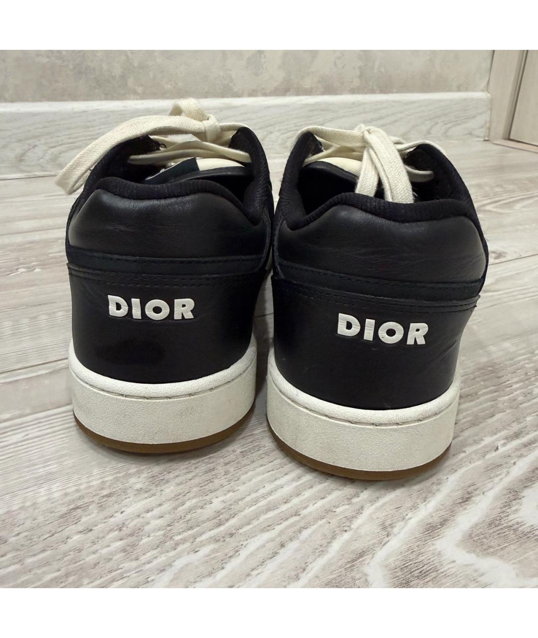 CHRISTIAN DIOR Черные кожаные кроссовки, фото 4