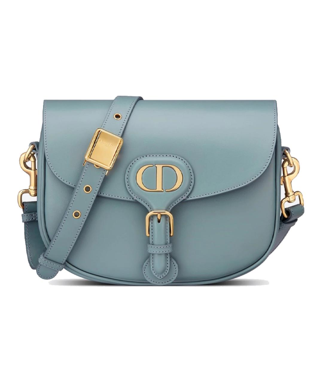 CHRISTIAN DIOR Голубая кожаная сумка через плечо, фото 1