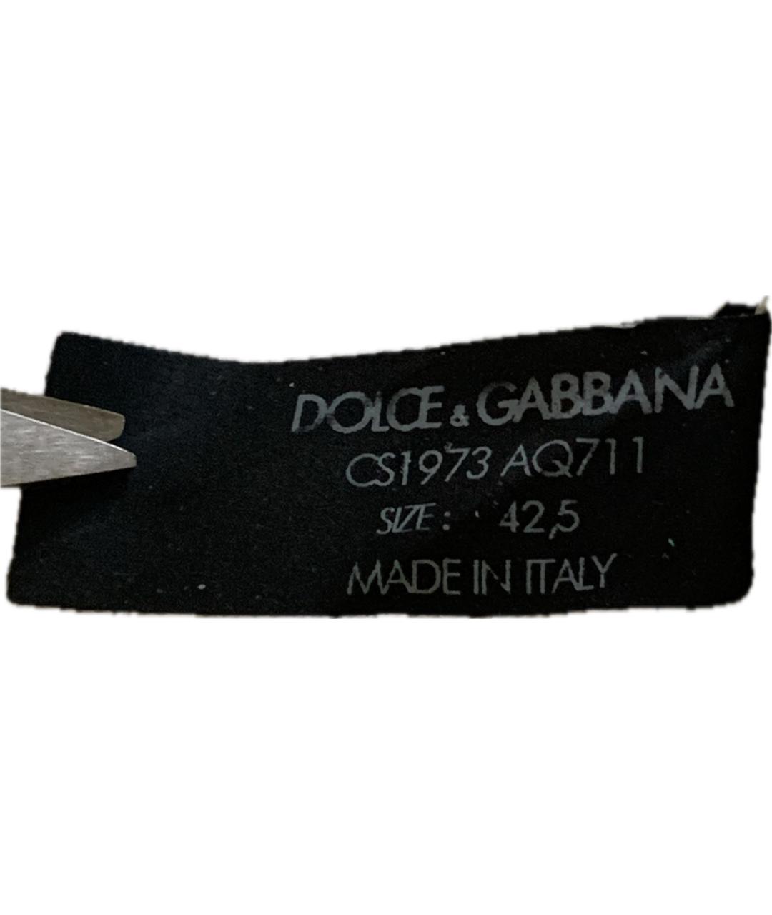 DOLCE&GABBANA Белые кожаные низкие кроссовки / кеды, фото 8