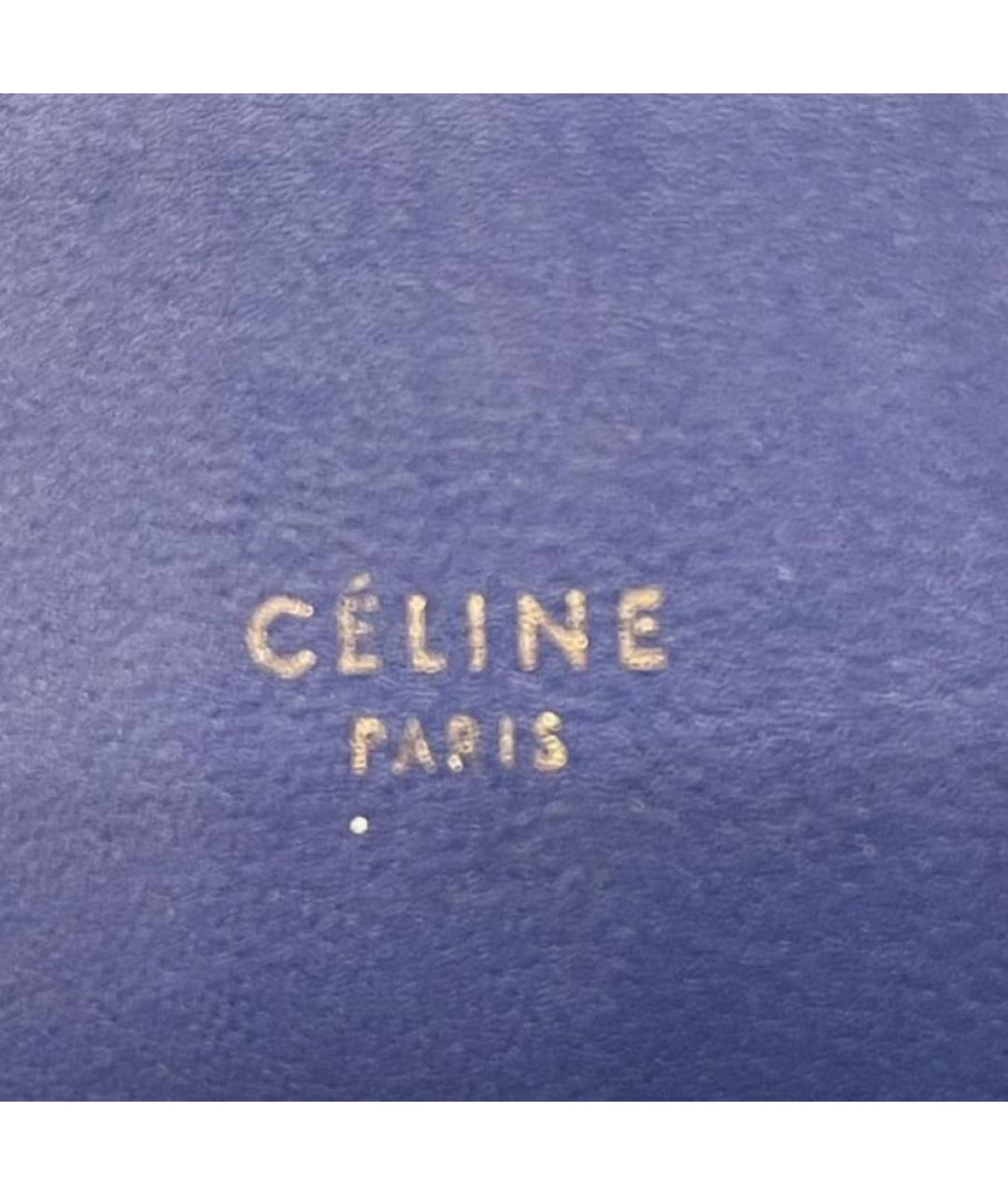 CELINE Синяя кожаная косметичка, фото 3