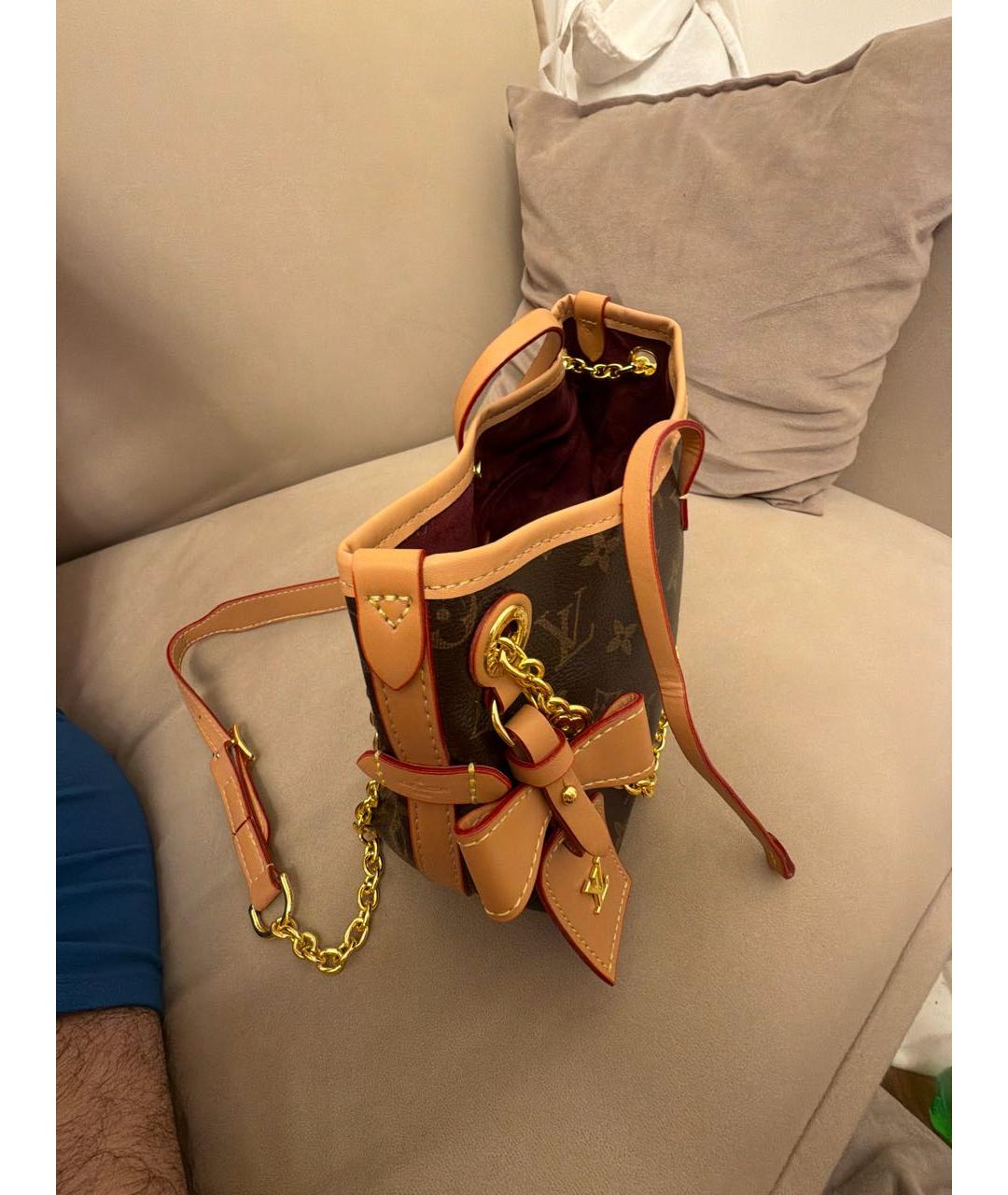 LOUIS VUITTON Коричневая сумка через плечо из канвы, фото 3
