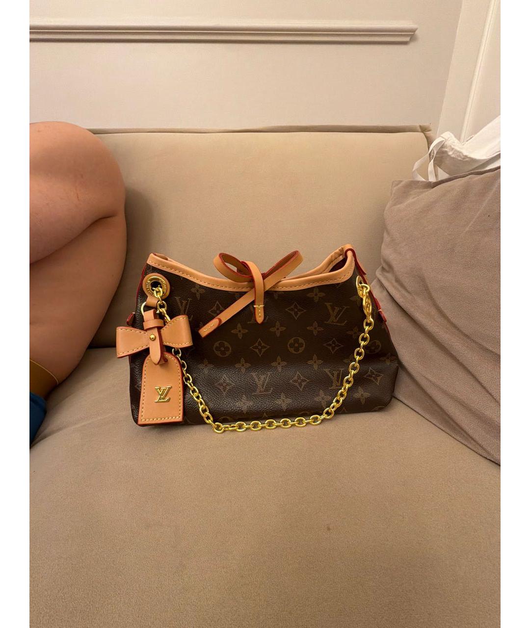 LOUIS VUITTON Коричневая сумка через плечо из канвы, фото 6