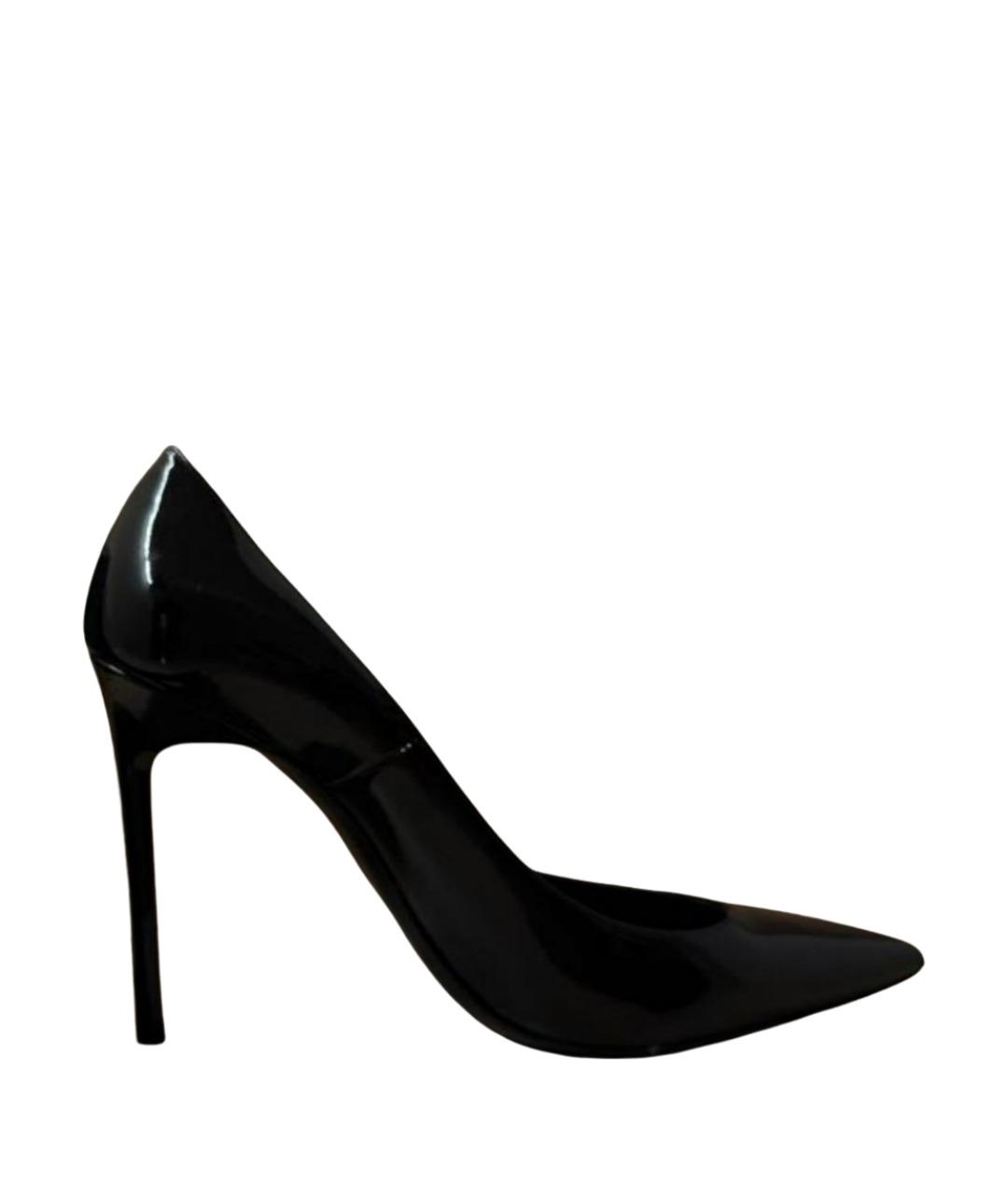 SAINT LAURENT Черные туфли из лакированной кожи, фото 1