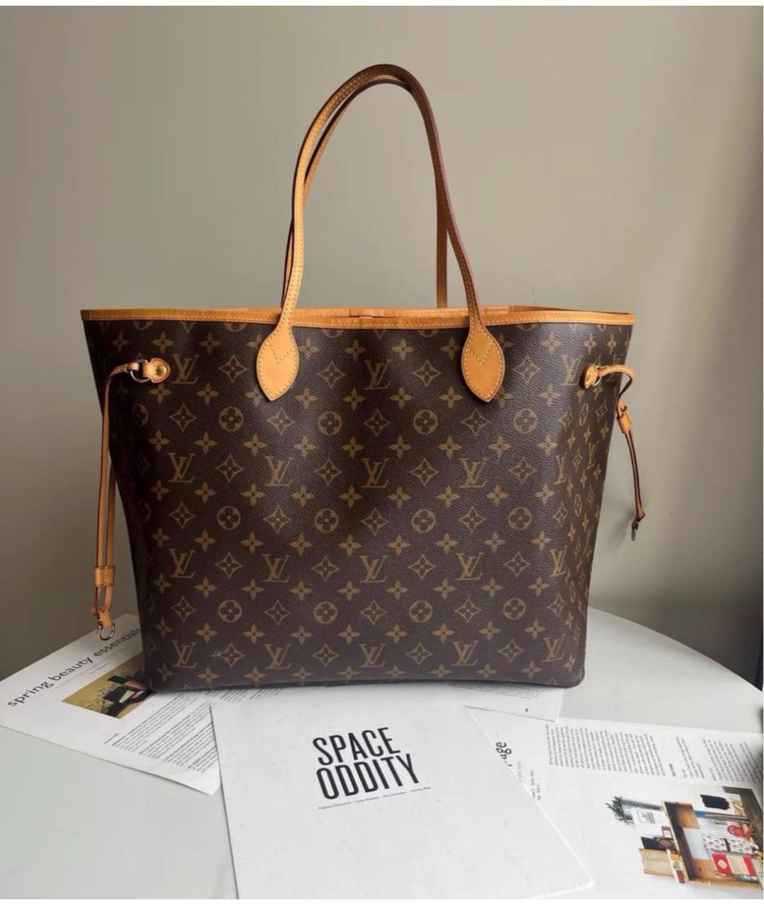 LOUIS VUITTON Коричневая сумка тоут из канвы, фото 2