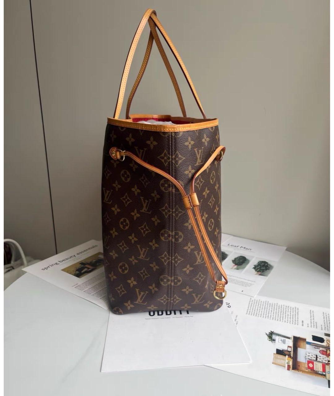 LOUIS VUITTON Коричневая сумка тоут из канвы, фото 4