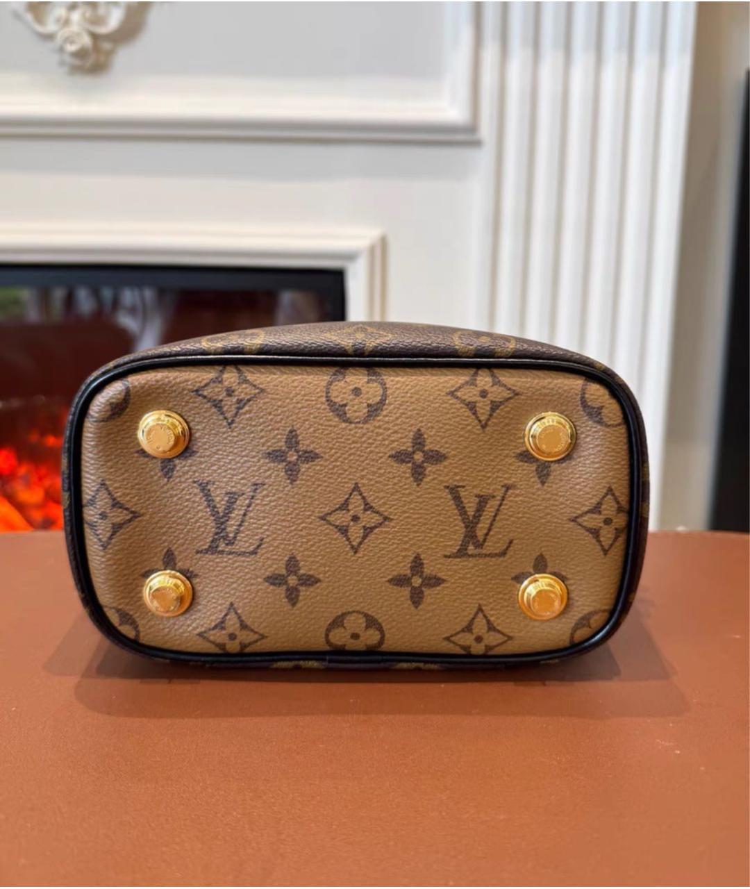 LOUIS VUITTON Коричневая сумка через плечо из канвы, фото 6