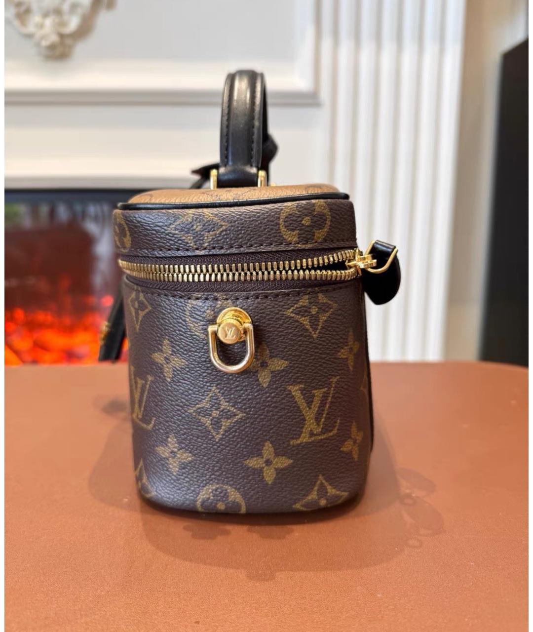 LOUIS VUITTON Коричневая сумка через плечо из канвы, фото 4