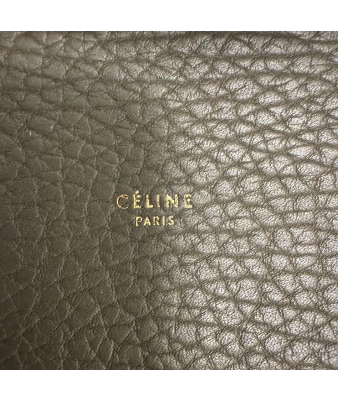 CELINE Антрацитовый кожаный кардхолдер, фото 2