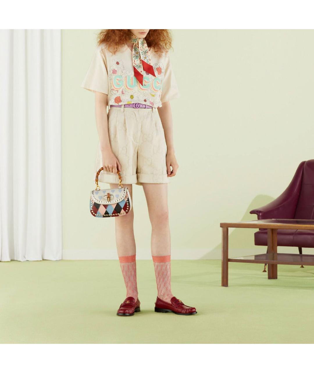 GUCCI Бежевая футболка, фото 2