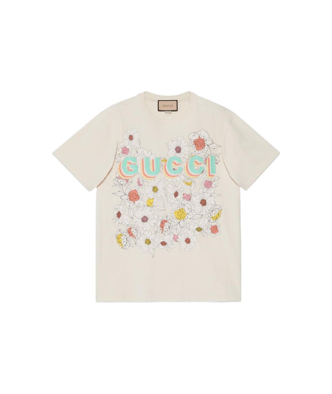 GUCCI Бежевая футболка, фото 6