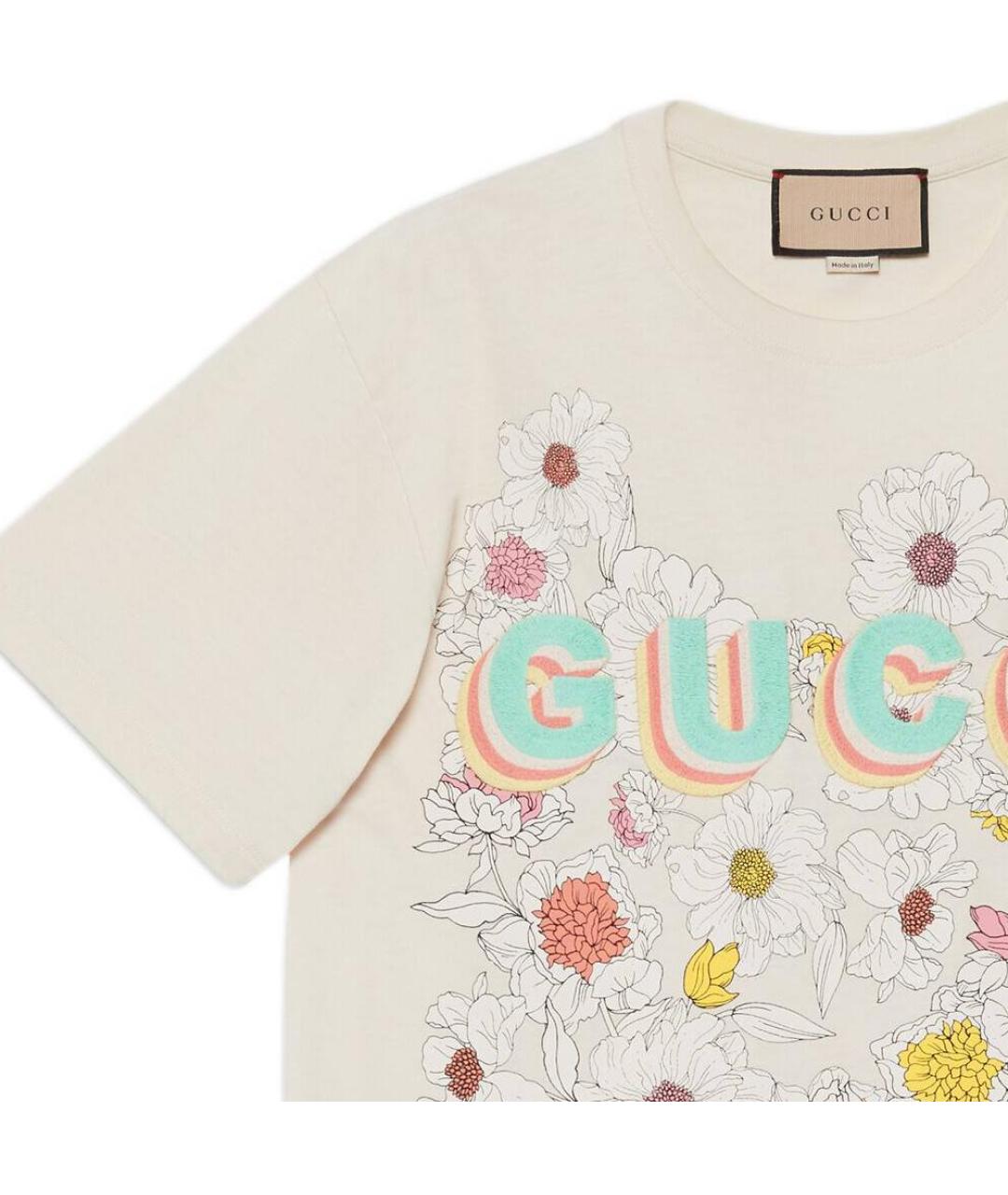 GUCCI Бежевая футболка, фото 5