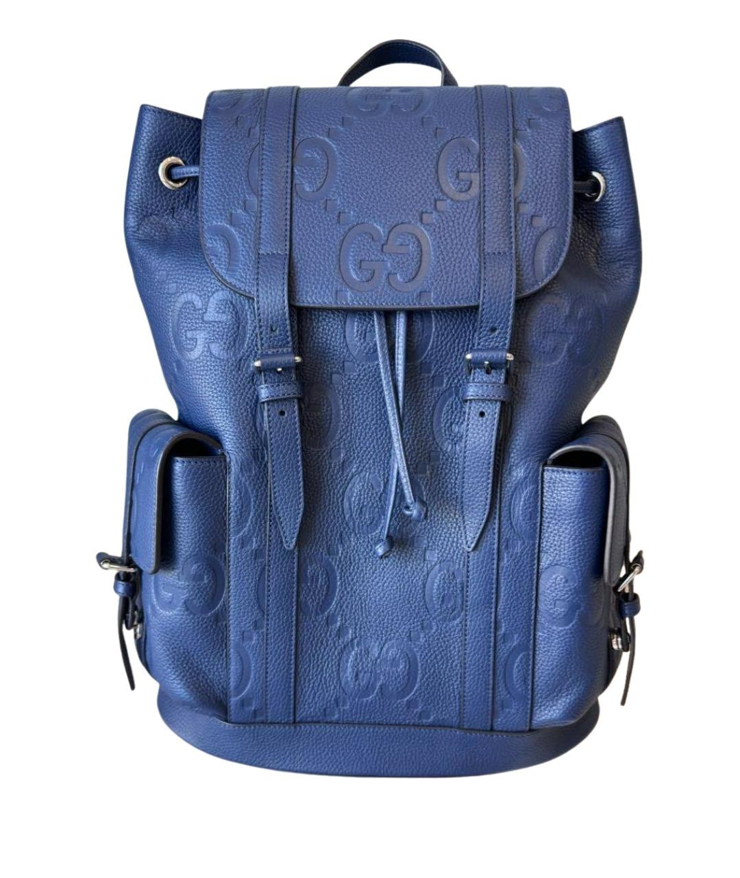 GUCCI Синий кожаный рюкзак, фото 1