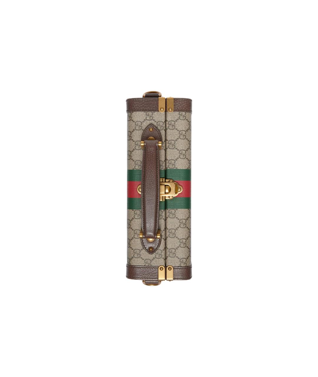 GUCCI Бежевая барсетка из канвы, фото 5
