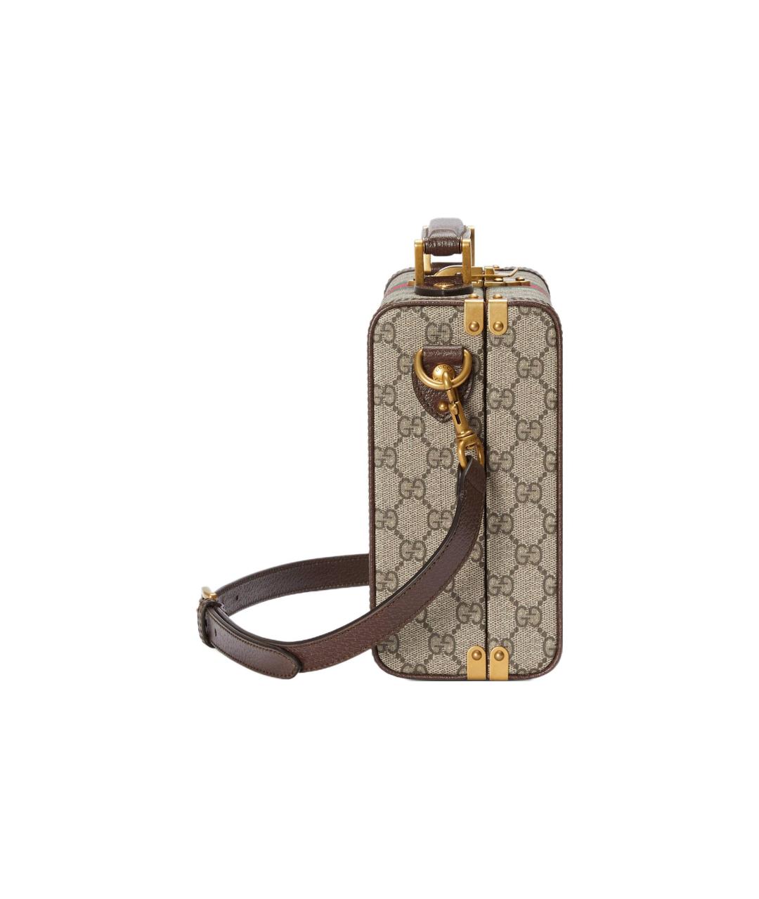 GUCCI Бежевая барсетка из канвы, фото 4