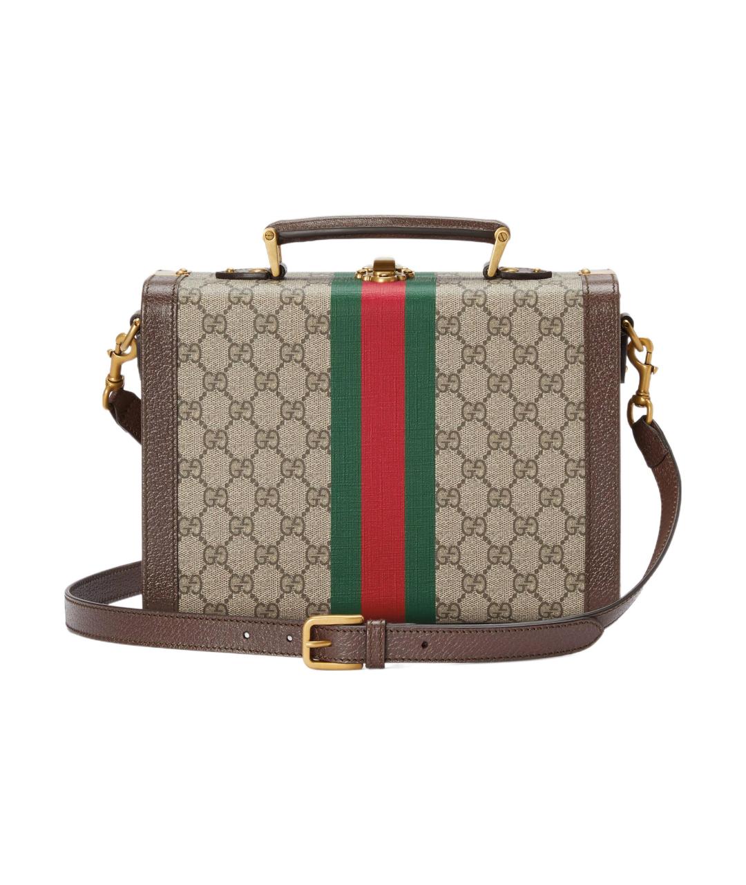 GUCCI Бежевая барсетка из канвы, фото 3