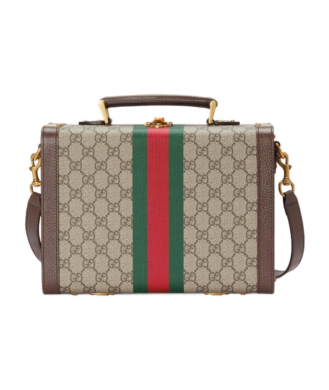 GUCCI Бежевая барсетка из канвы, фото 1