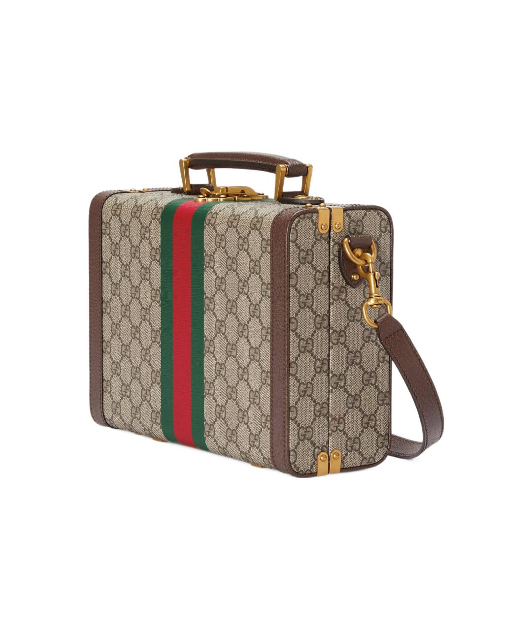GUCCI Бежевая барсетка из канвы, фото 2