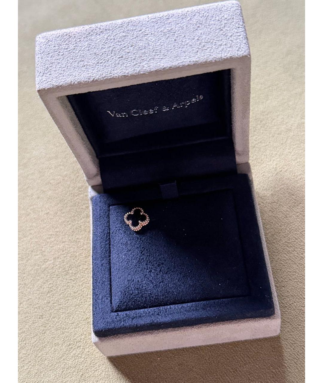 VAN CLEEF & ARPELS Черные серьги из желтого золота, фото 2