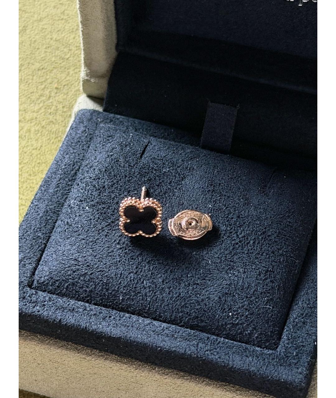 VAN CLEEF & ARPELS Черные серьги из желтого золота, фото 5