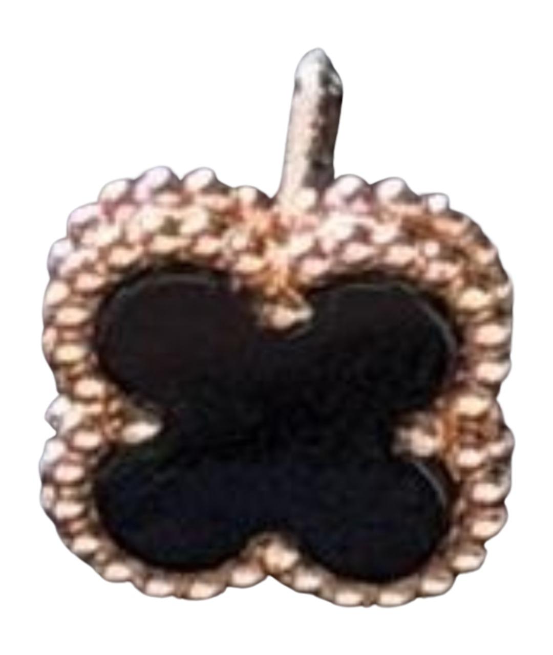 VAN CLEEF & ARPELS Черные серьги из желтого золота, фото 1