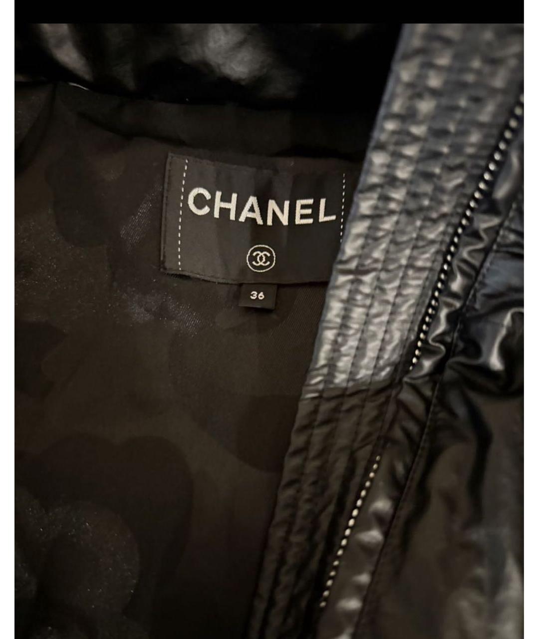 CHANEL Черный нейлоновый пуховик, фото 3