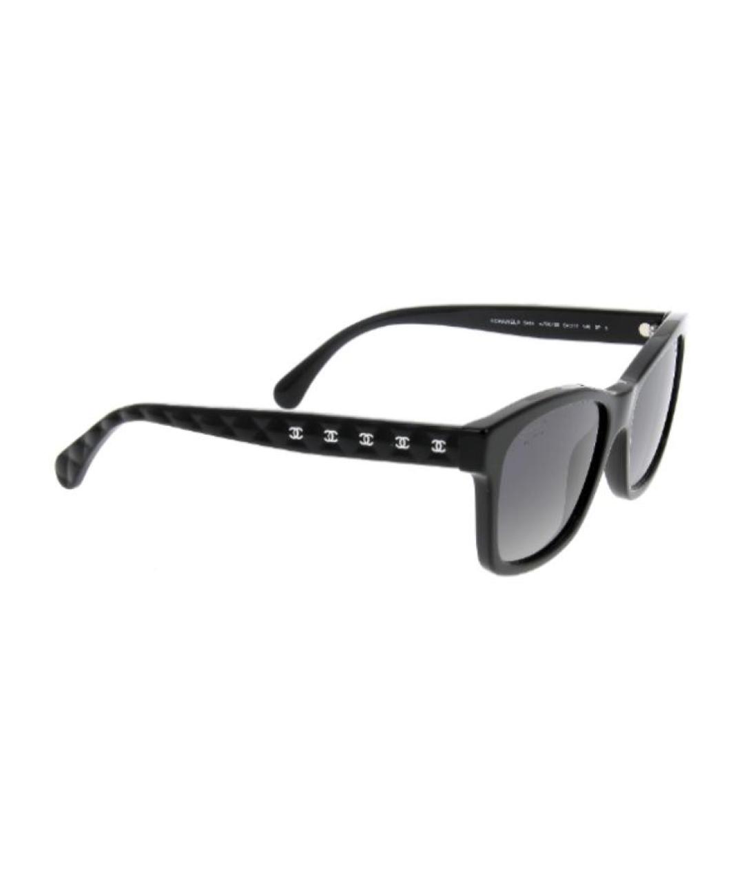 CHANEL Черные пластиковые солнцезащитные очки, фото 2
