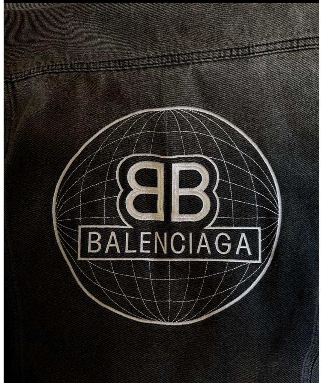 BALENCIAGA Антрацитовая деним куртка, фото 3