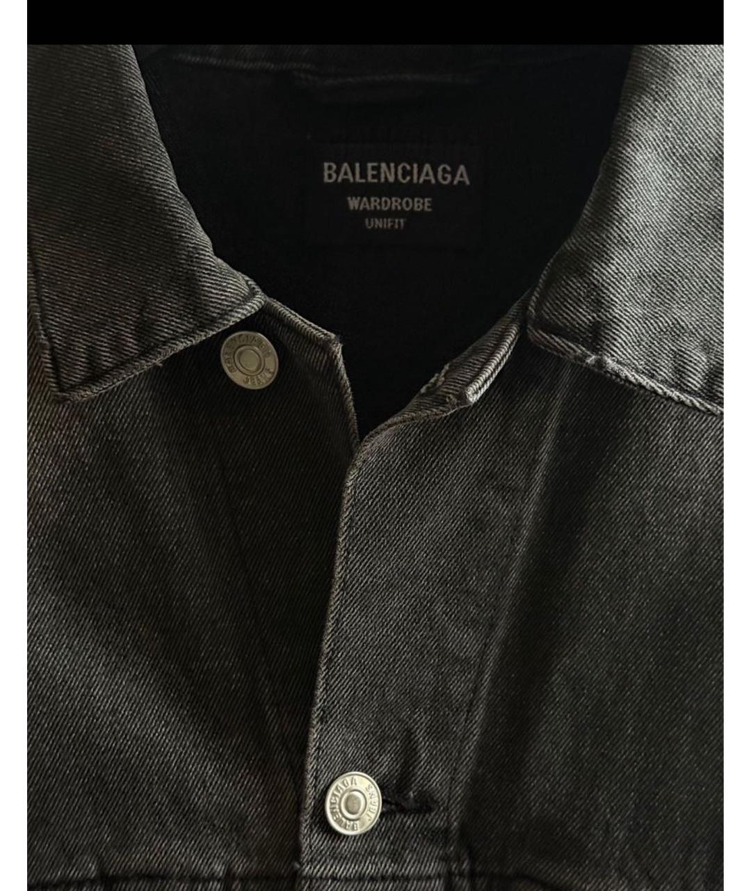 BALENCIAGA Антрацитовая деним куртка, фото 8