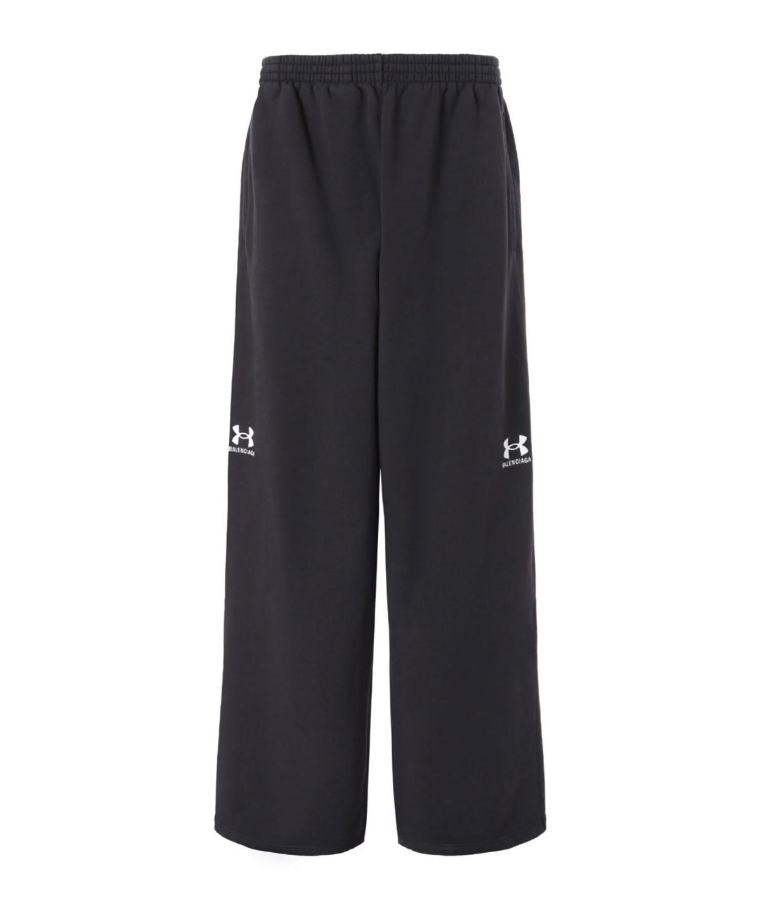 BALENCIAGA Черные хлопковые повседневные брюки, фото 1