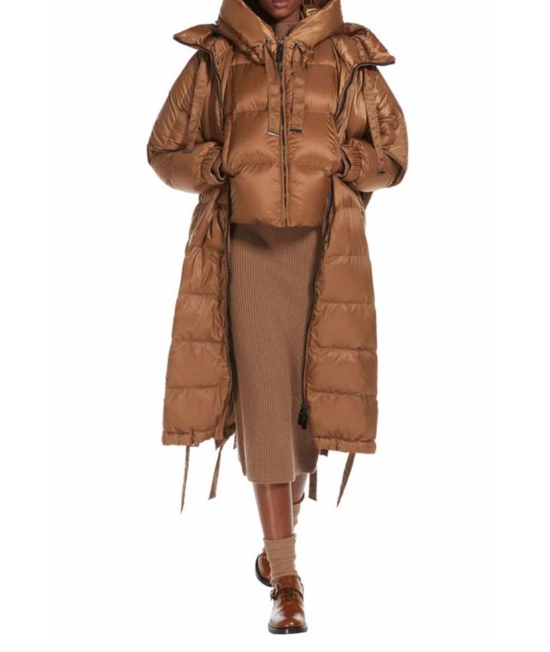 MAX MARA Коричневая шерстяная юбка миди, фото 3