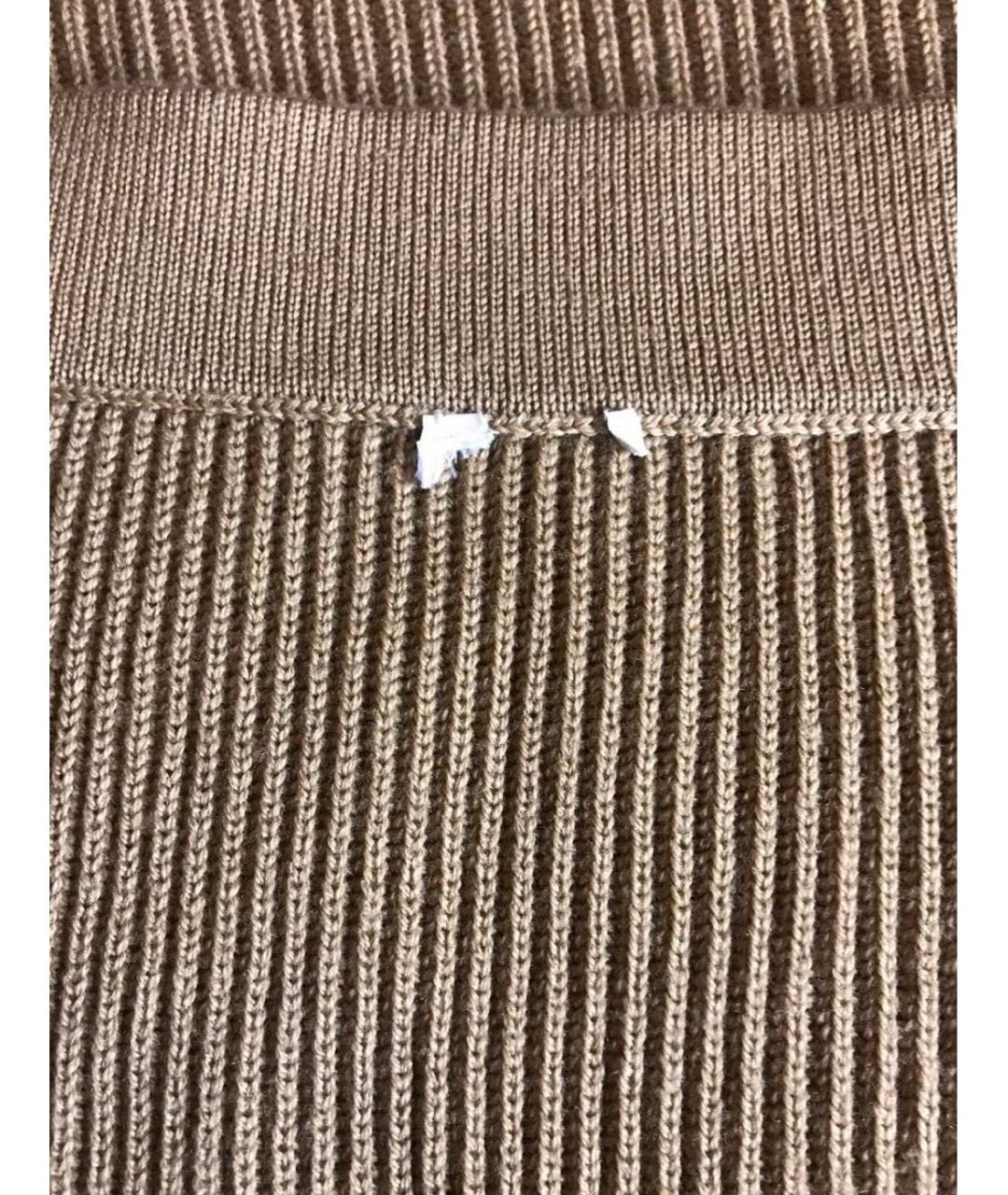 MAX MARA Коричневая шерстяная юбка миди, фото 7