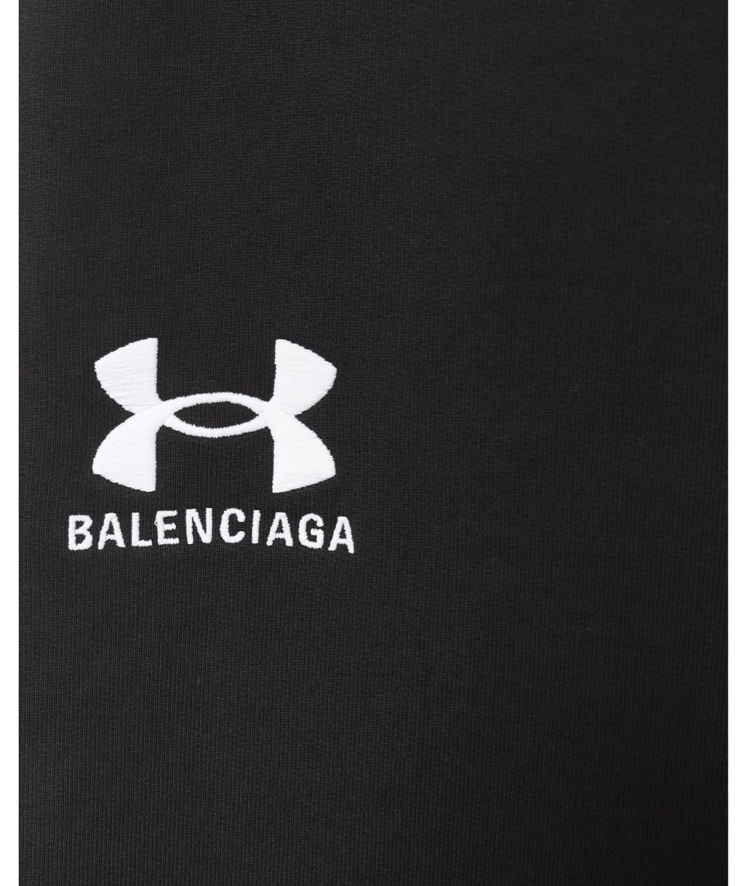 BALENCIAGA Черные хлопковые брюки широкие, фото 8