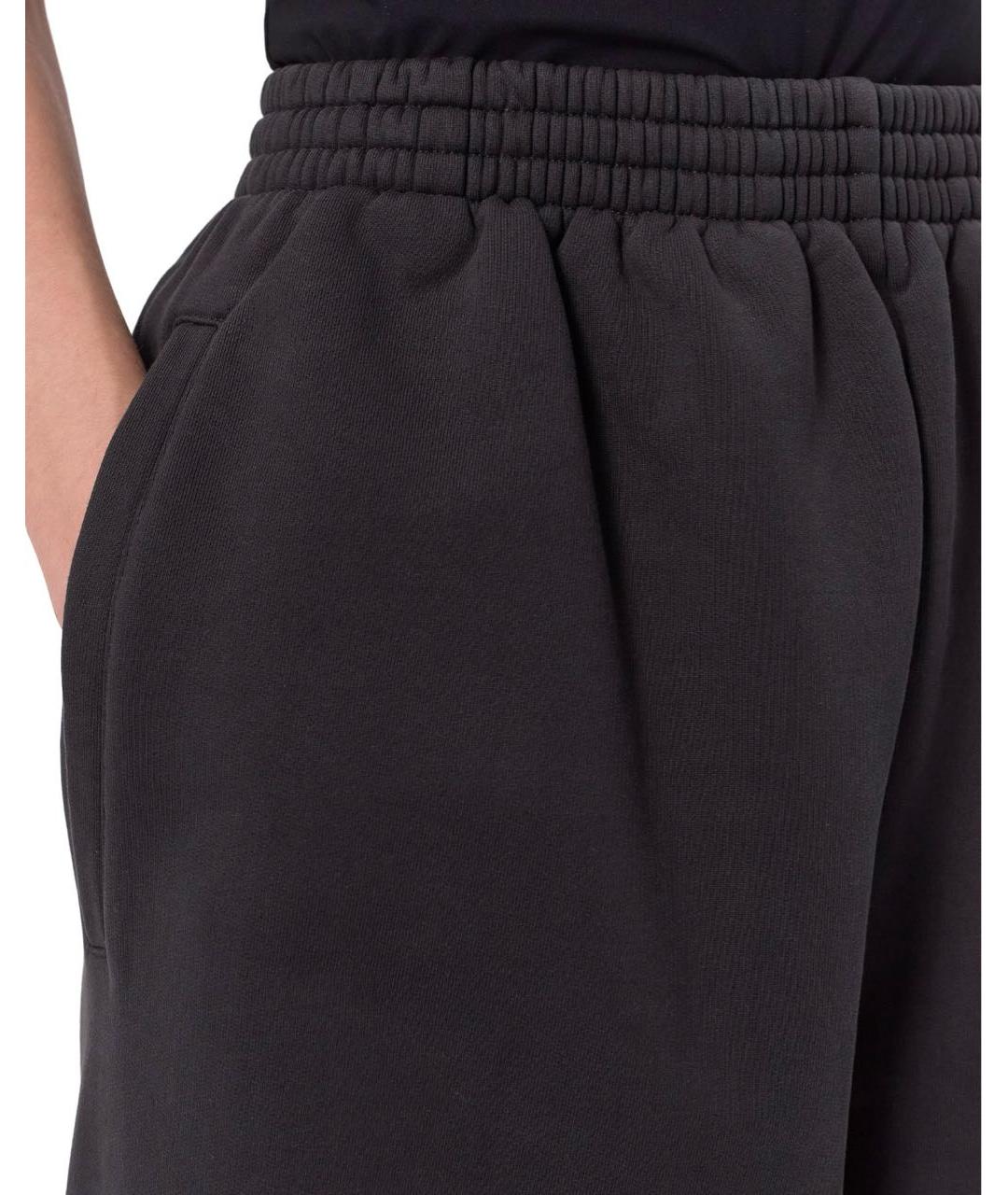 BALENCIAGA Черные хлопковые брюки широкие, фото 7