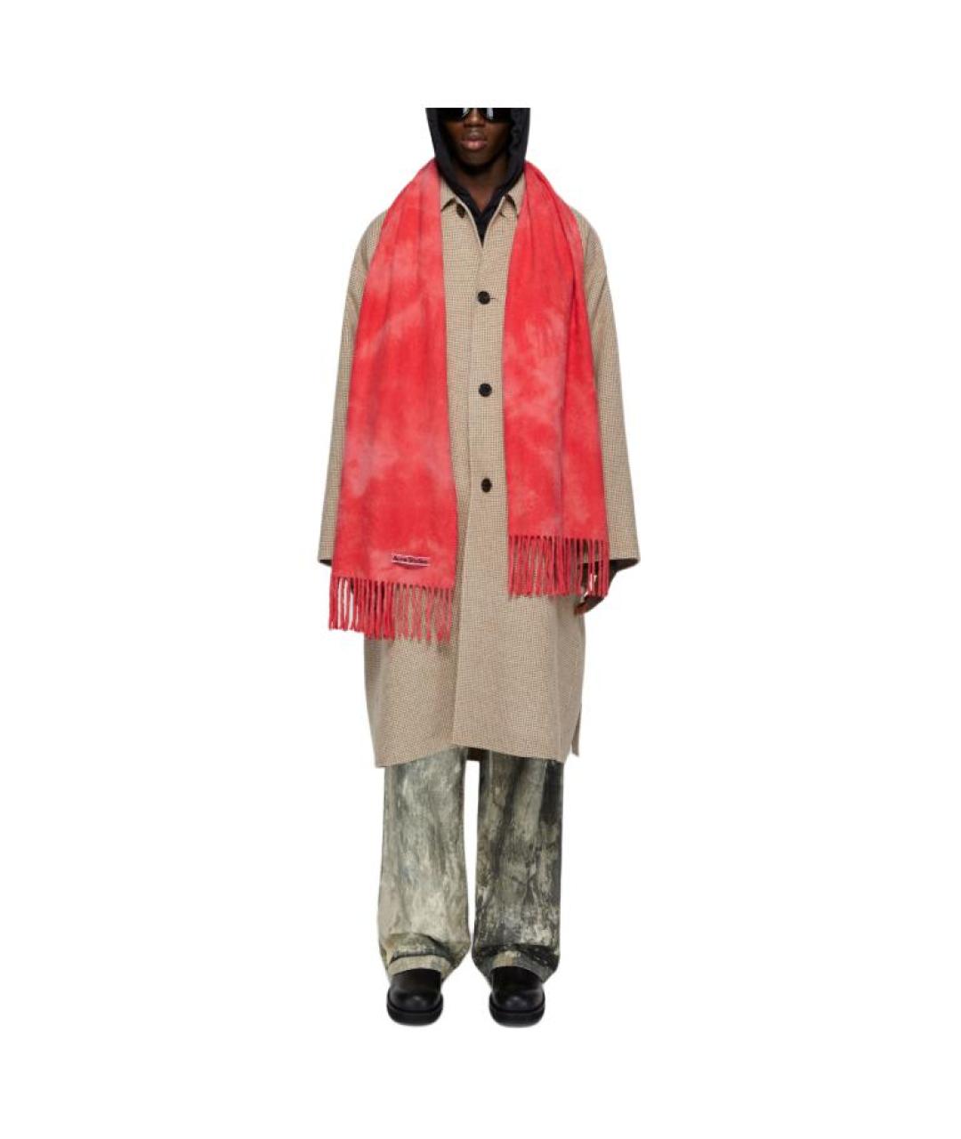 ACNE STUDIOS Красный шарф, фото 5