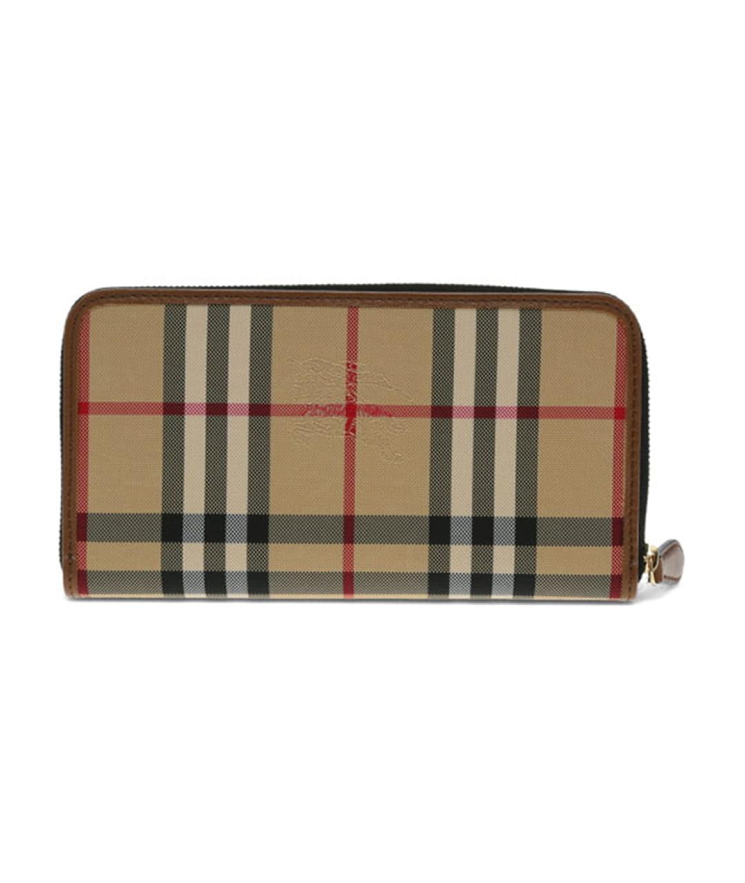 BURBERRY Коричневый кожаный кошелек, фото 3