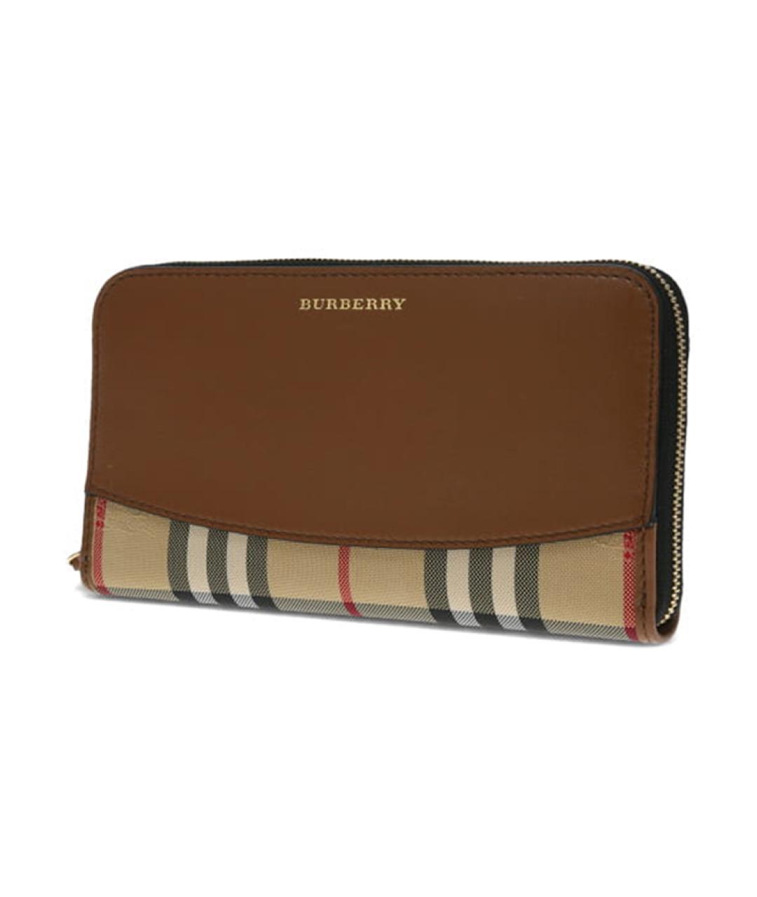 BURBERRY Коричневый кожаный кошелек, фото 2