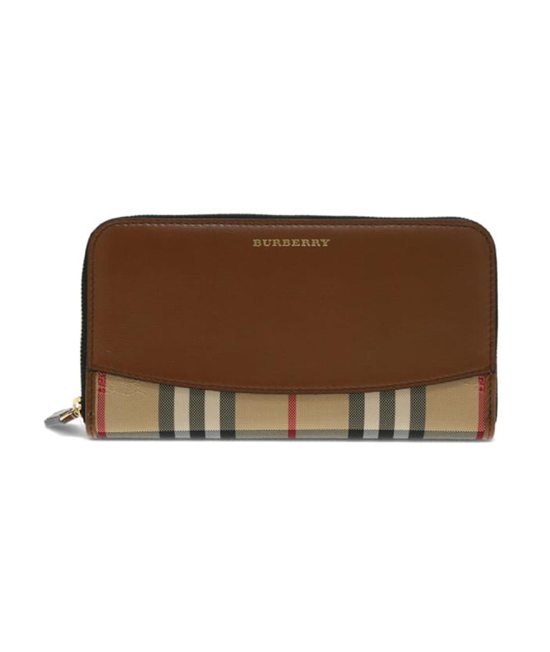 BURBERRY Коричневый кожаный кошелек, фото 1