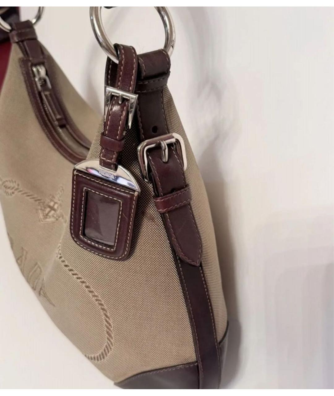 PRADA Бежевая тканевая сумка через плечо, фото 6
