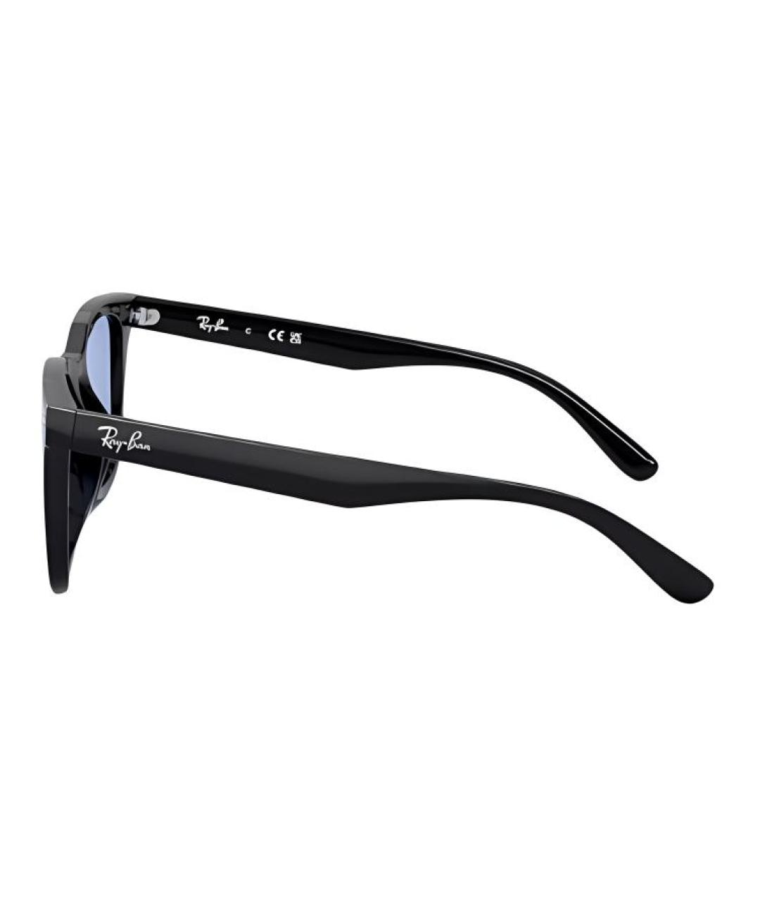 RAY BAN Черные пластиковые солнцезащитные очки, фото 3