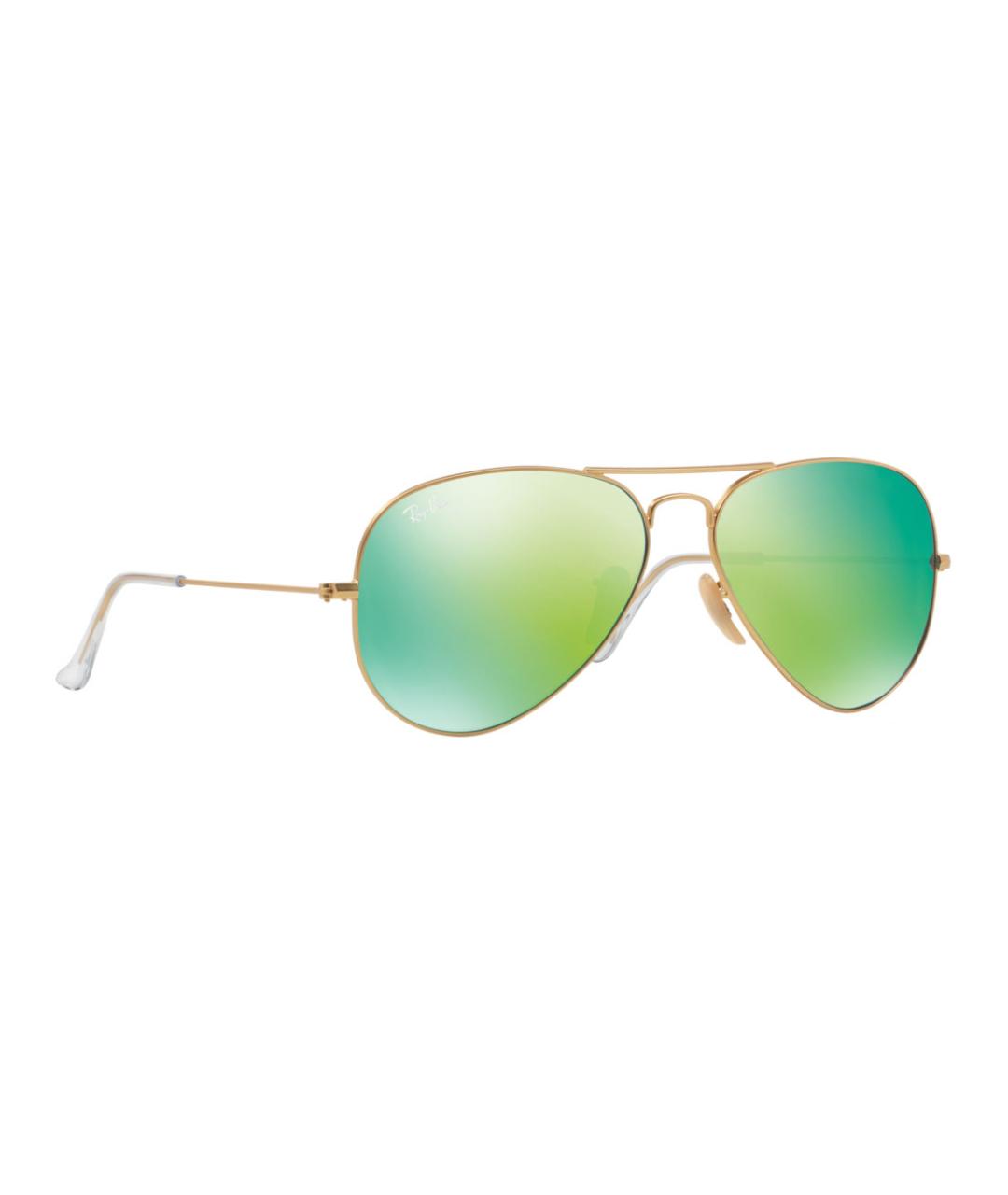 RAY BAN Золотые металлические солнцезащитные очки, фото 1