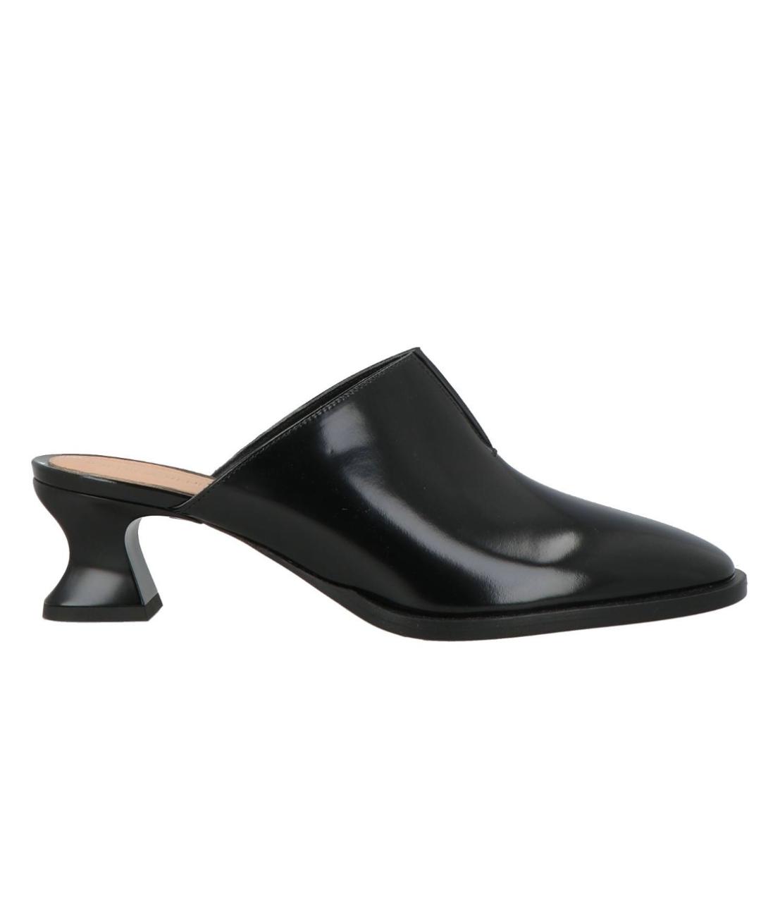 BOTTEGA VENETA Черные кожаные мюли, фото 5
