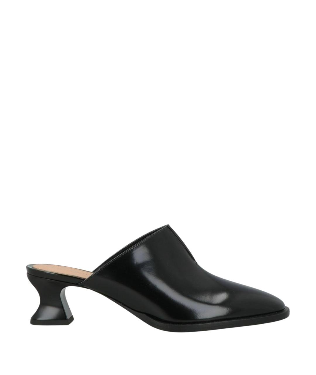 BOTTEGA VENETA Черные кожаные мюли, фото 1