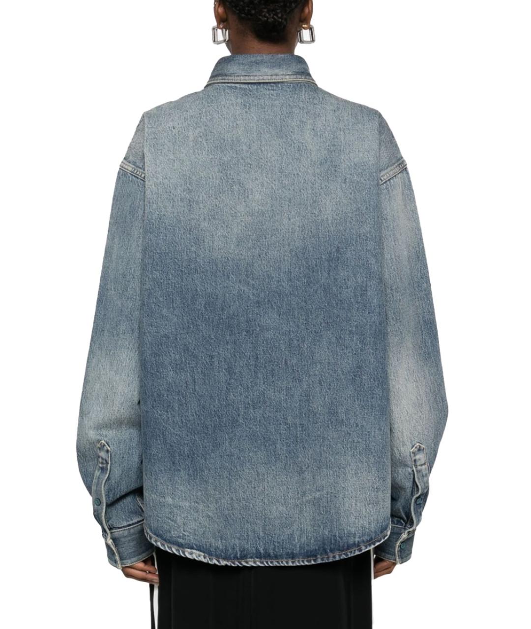 BALENCIAGA Синяя деним рубашка, фото 4