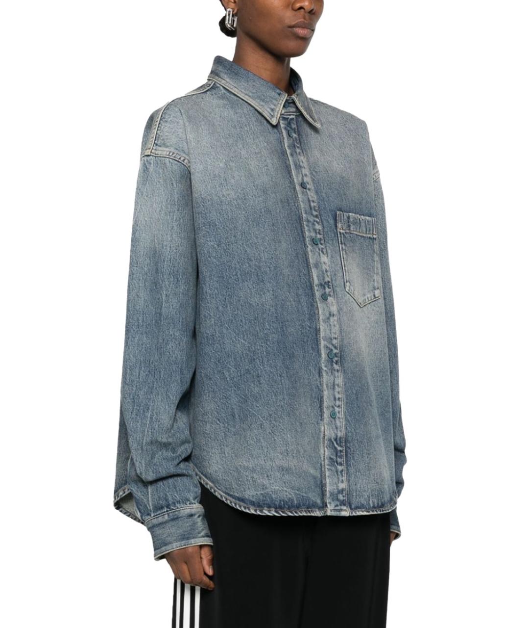 BALENCIAGA Синяя деним рубашка, фото 2