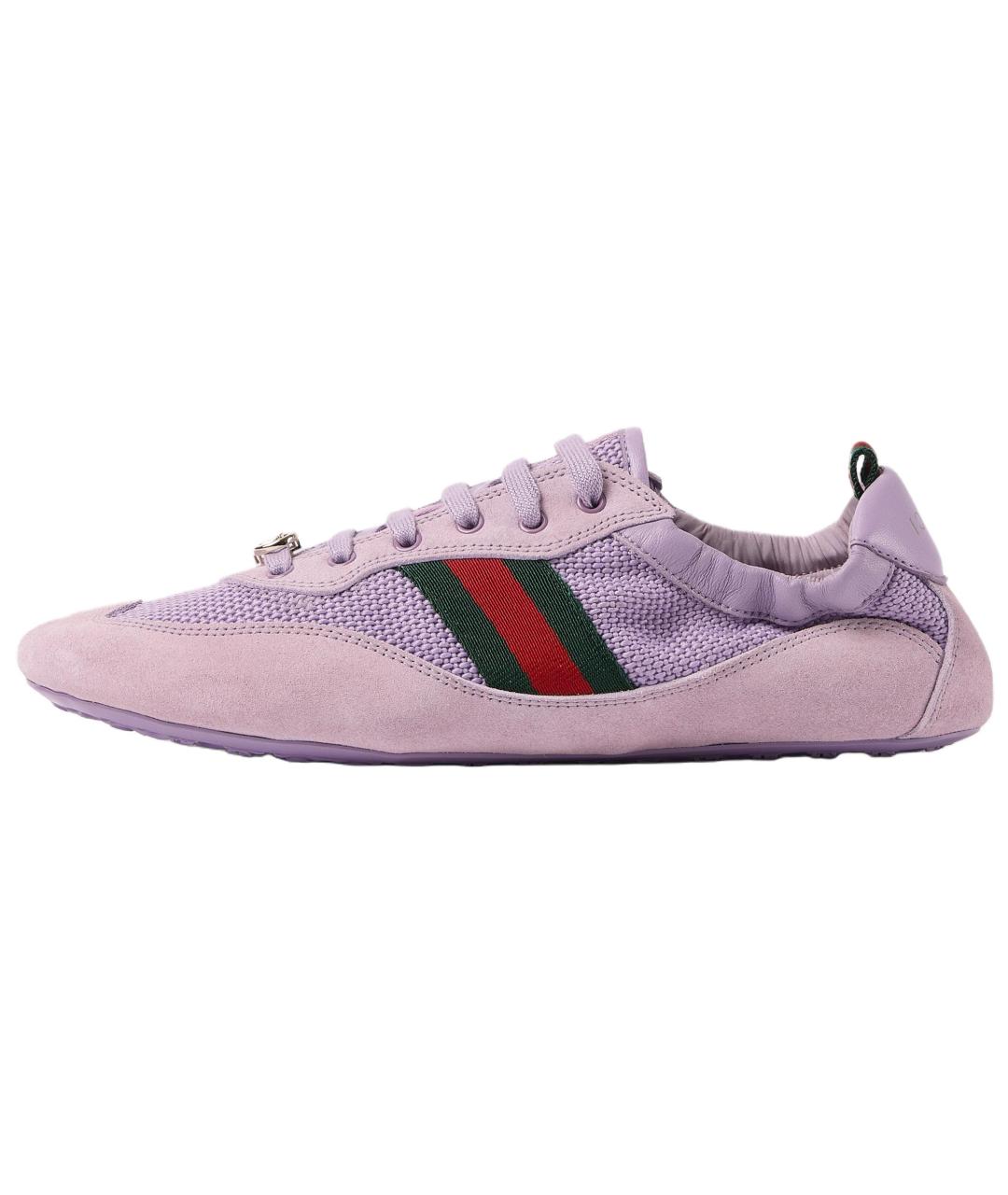 GUCCI Фиолетовые замшевые кроссовки, фото 2