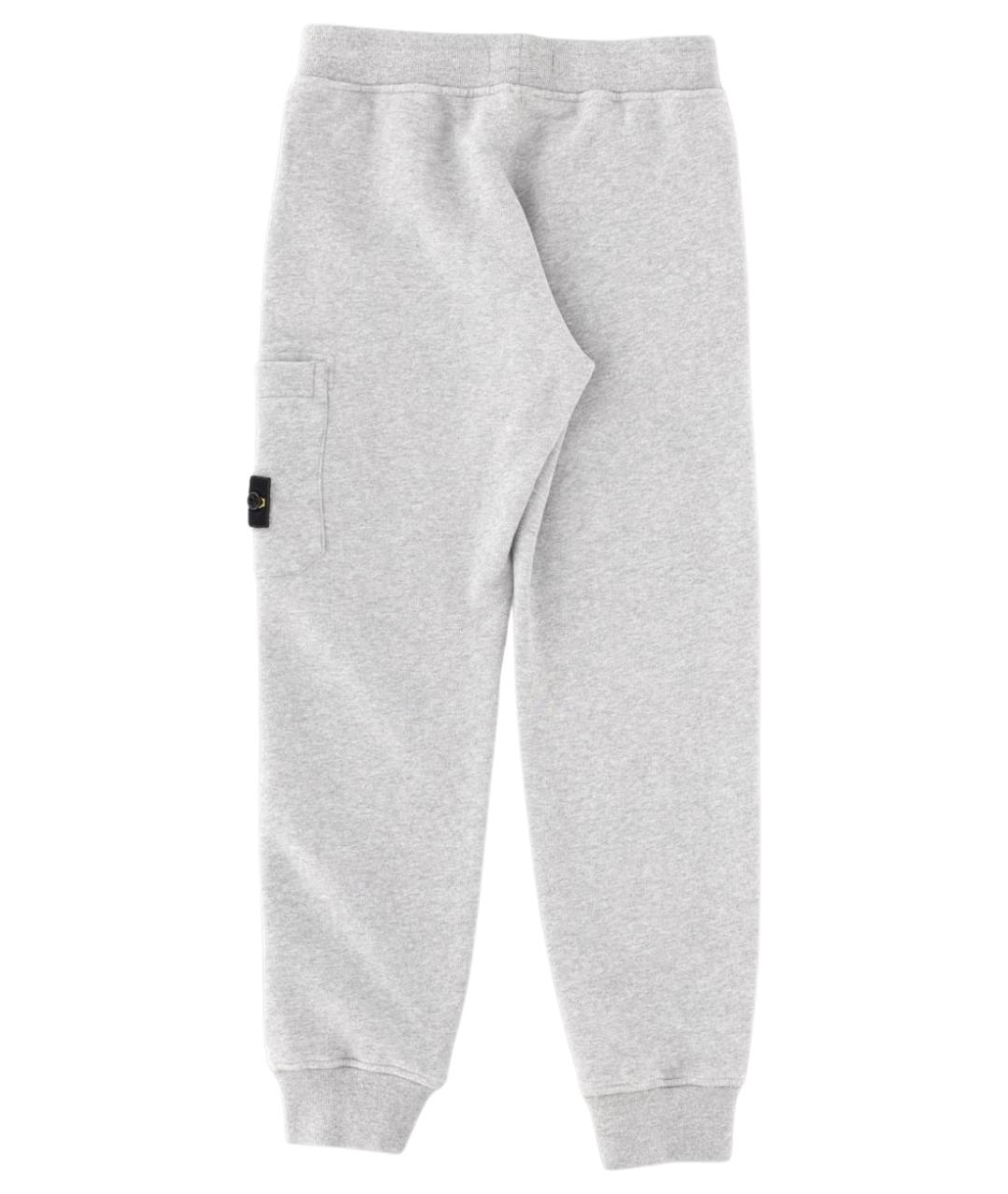 STONE ISLAND Серые хлопковые брюки и шорты, фото 2