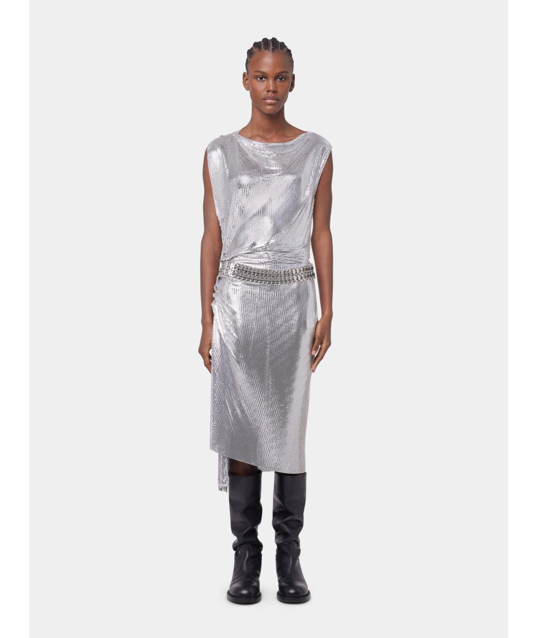 PACO RABANNE Серебряный ремень, фото 4