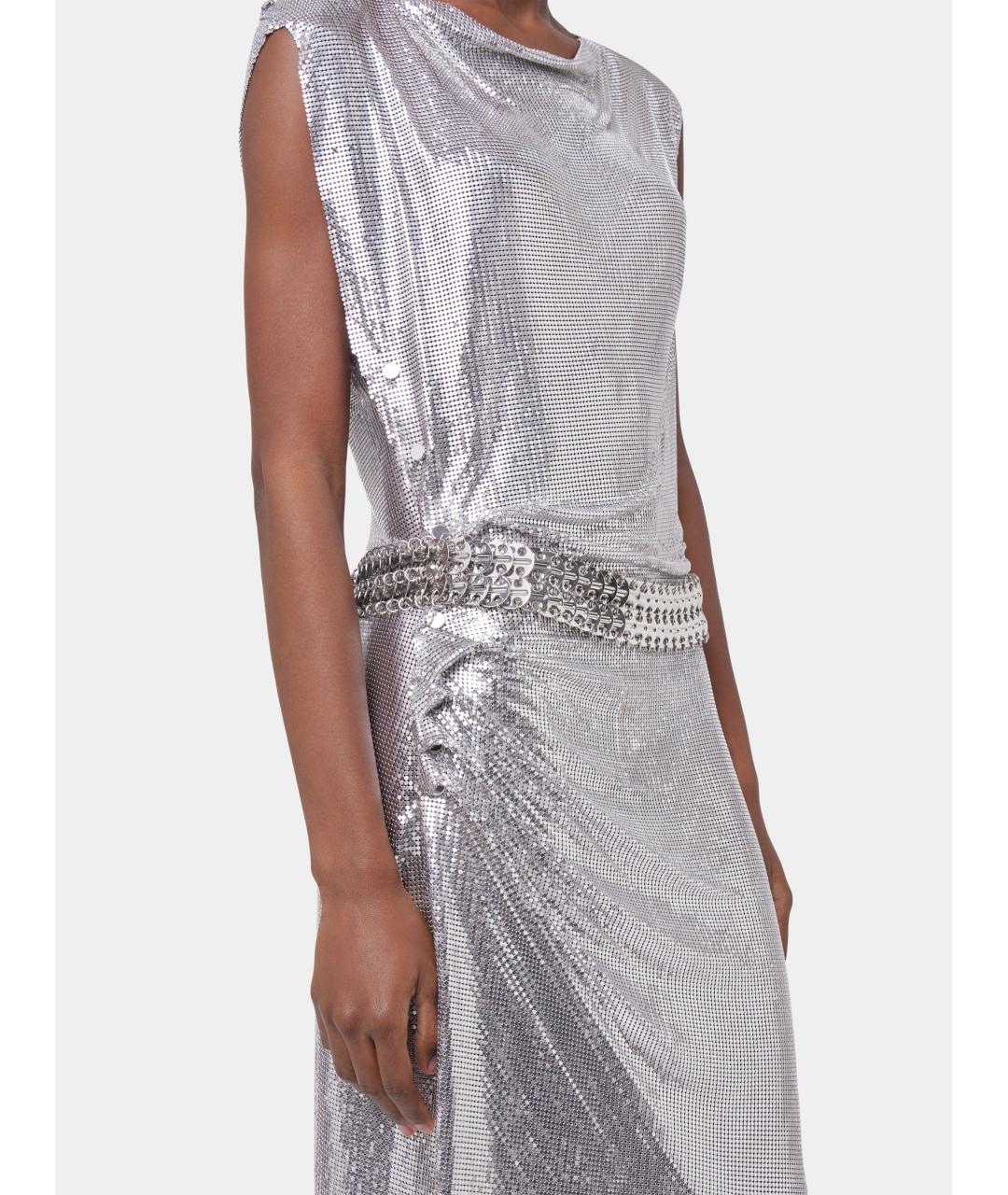 PACO RABANNE Серебряный ремень, фото 2